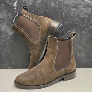 Thursday Boot Company - Duchess Chelsea Boot - dark olive suede womens size 5.5